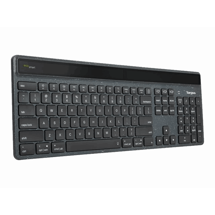 EcoSmart Energy Harvesting Antimicrobial Bluetooth Keyboard (DE)