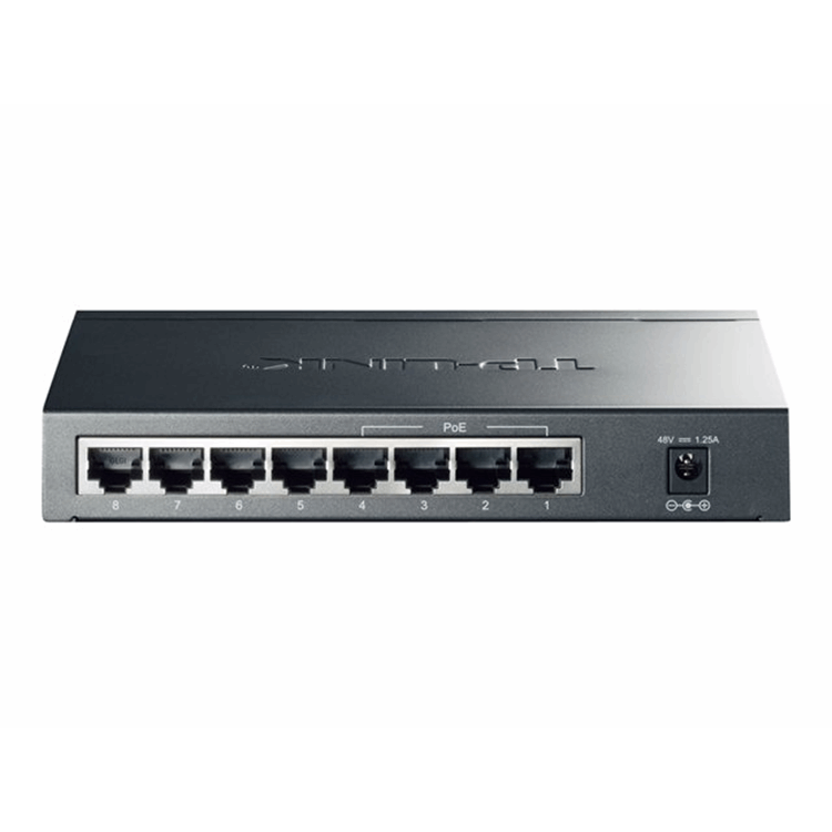 TL-SG1008P 8-Port Gigabit Desktop PoE Switch 8 10/100/1000Mbps RJ45 ports including 4 PoE ports stee