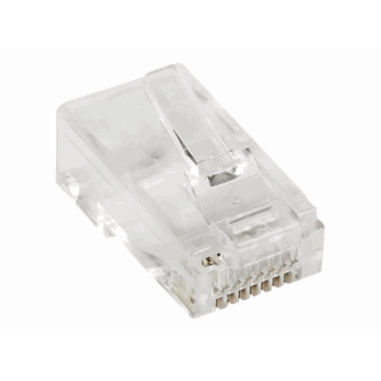 Cat5e RJ45 modular plug connector braide
