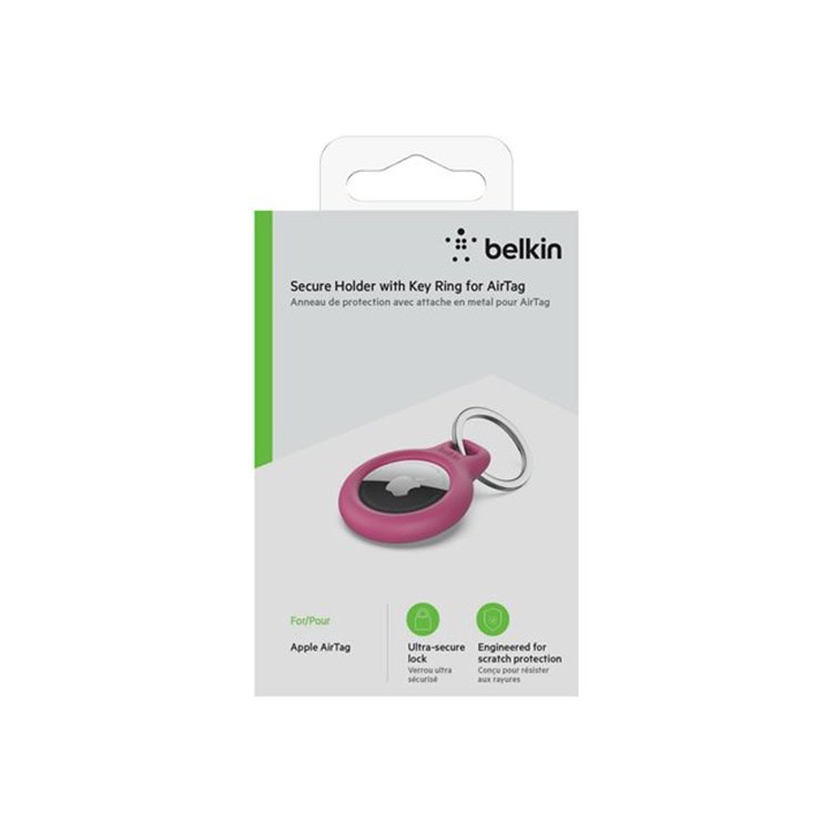 BELKIN AirTag Holder with Keyring Pink BELKIN AirTag Holder with Keyring Pink
