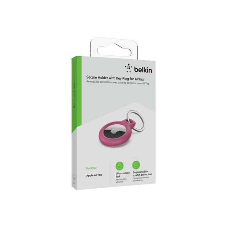 BELKIN AirTag Holder with Keyring Pink BELKIN AirTag Holder with Keyring Pink