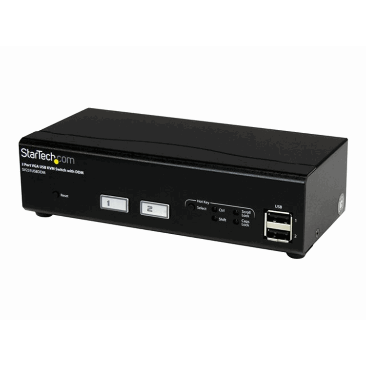 2 Port USB VGA KVM Switch with DDM