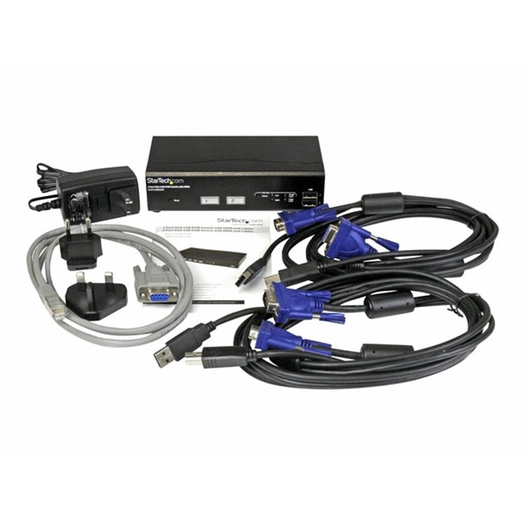 2 Port USB VGA KVM Switch with DDM