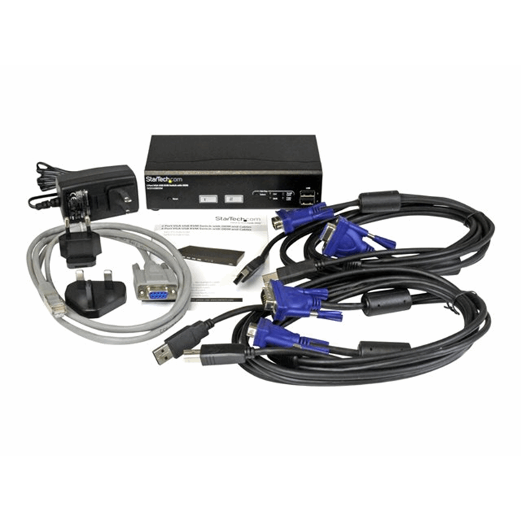 2 Port USB VGA KVM Switch with DDM