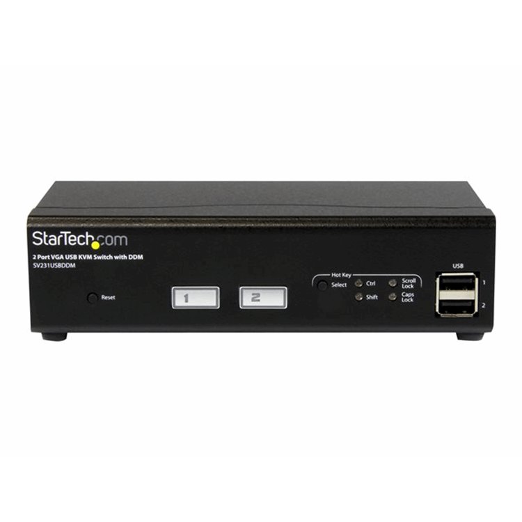 2 Port USB VGA KVM Switch with DDM