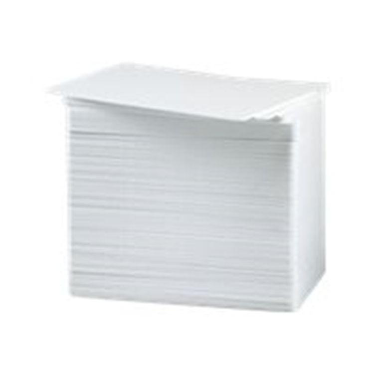 ZEBRA WHITE PVC CARDS 30 MIL (500 CARDS