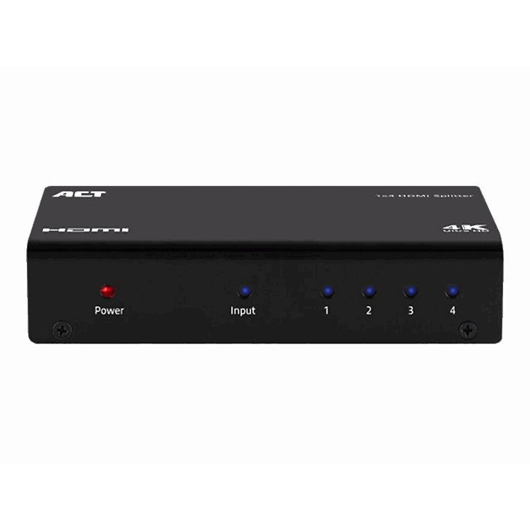 1 X 4 HDMI SPLITTER, 4K. 1 stk