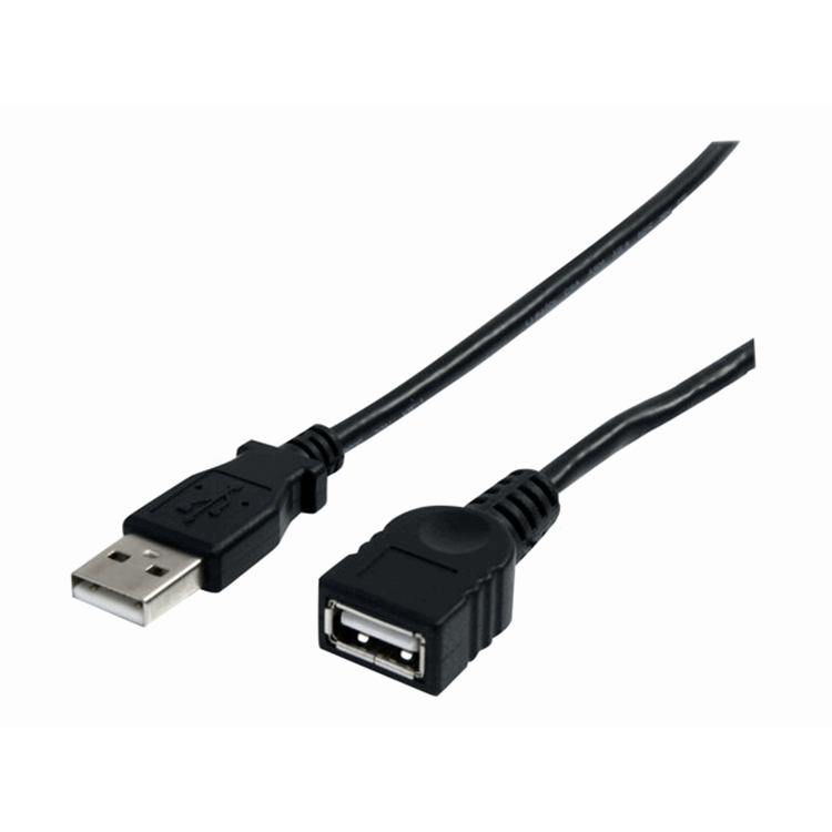 10FT BLACK USB 2.0 EXTENSION CABLE A