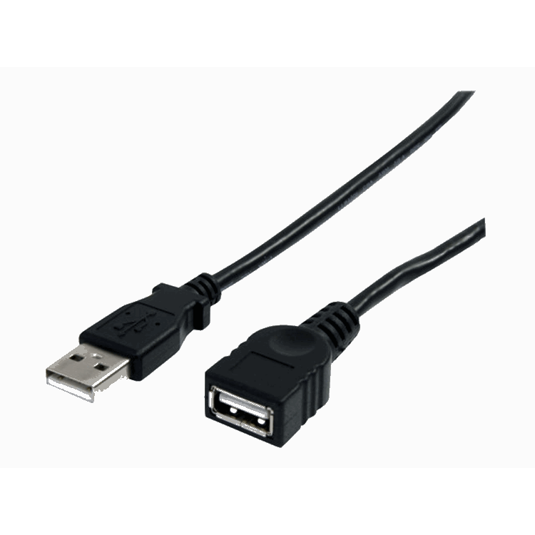 10FT BLACK USB 2.0 EXTENSION CABLE A