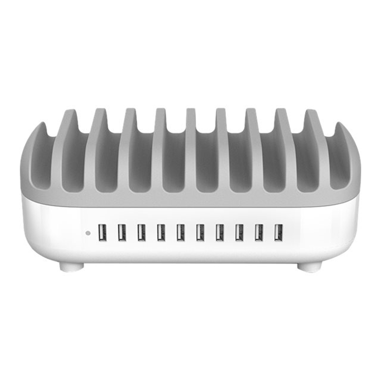 10 Port USB Charg Dock station WHT UK