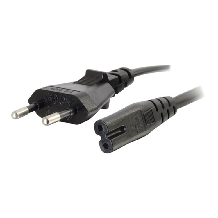 Cbl/2m CEE 7/7 to IEC 60320 C7 Pwr Cord