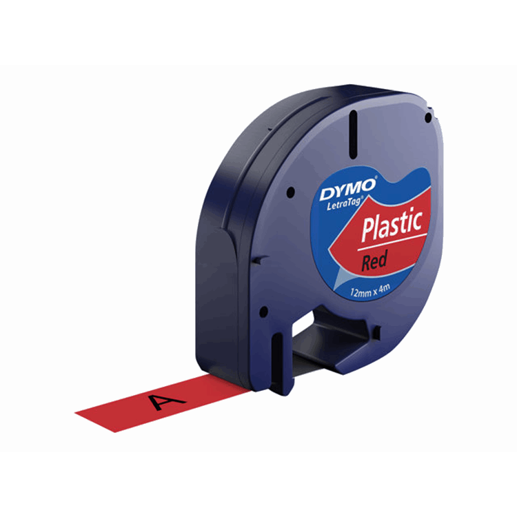 Tape/Plastic Red 12mx4mm f LetraTag Tape/Plastic Red 12mx4mm f LetraTag