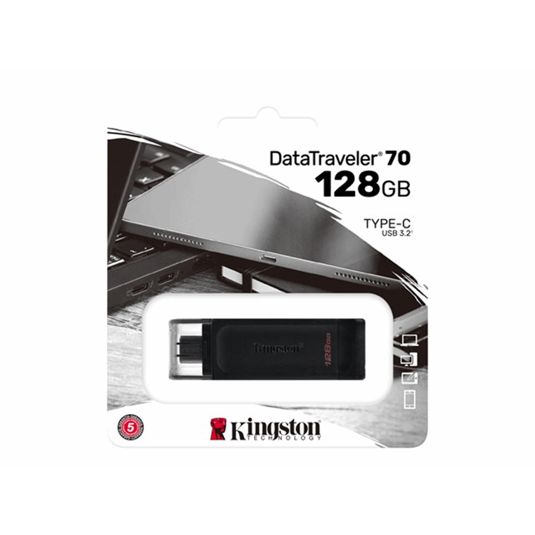 128GB USB-C 3.2 Gen 1 DataTraveler 70