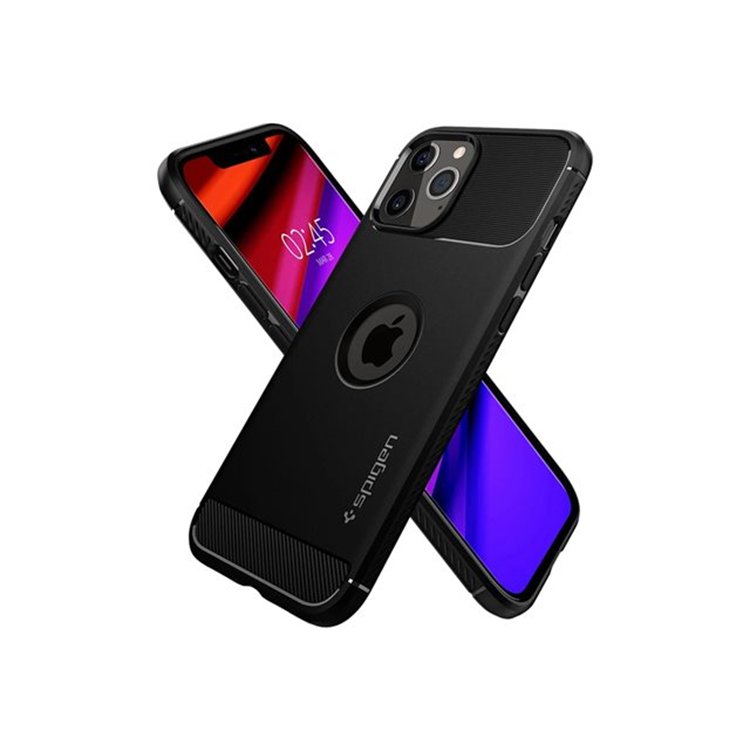 Spigen iPh 12(Pro) Rugg Arm MatBl Spigen iPh 12(Pro) Rugg Arm MatBl