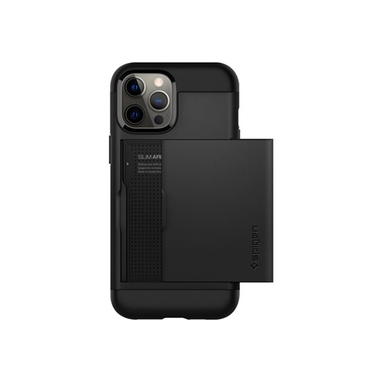 Spigen iPh 12(Pro) Slim Armor CS Bla