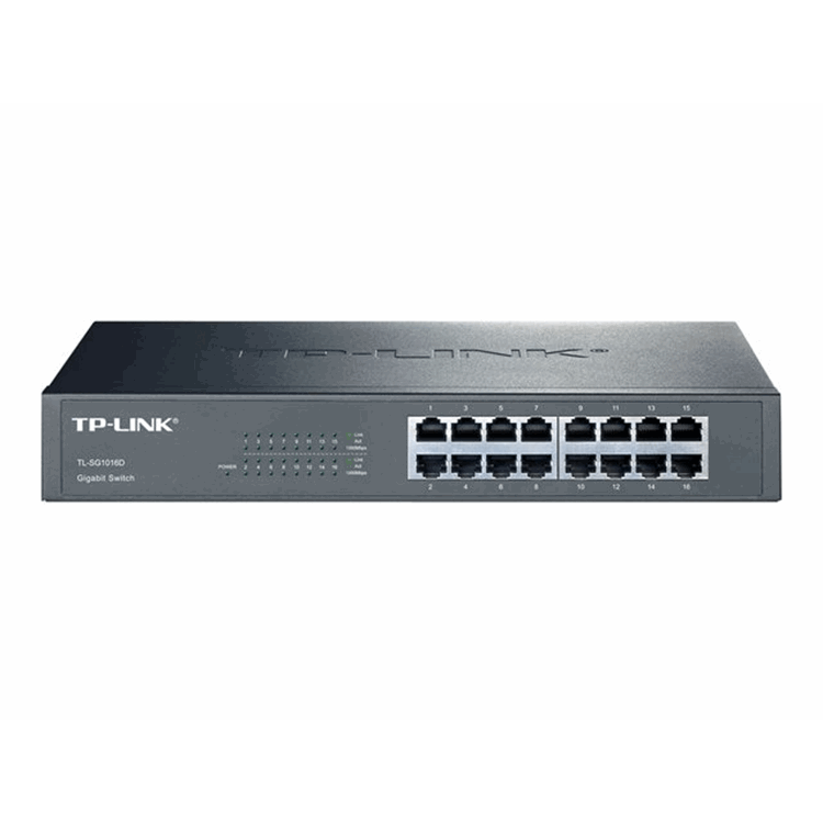 16-Port Gigab. ECO-Switch 19IN