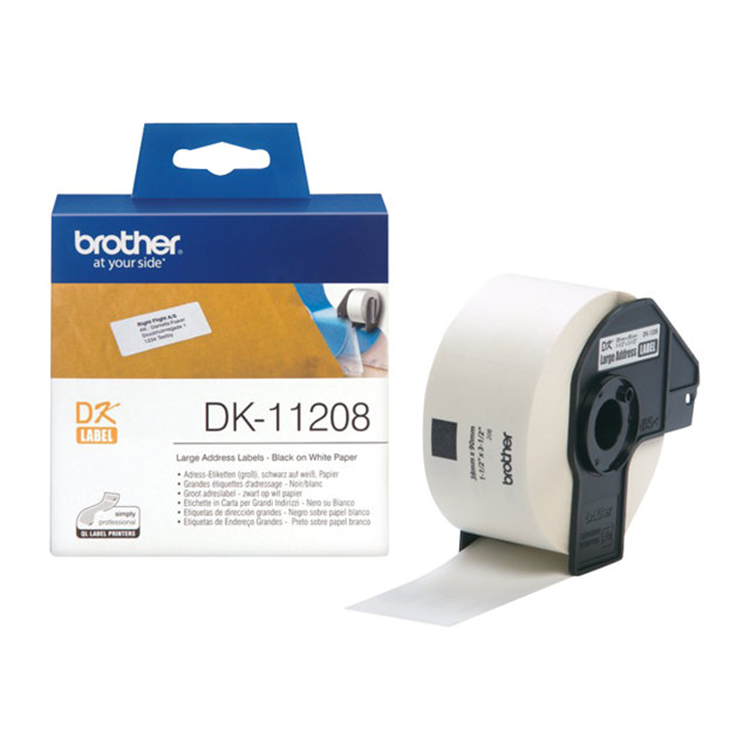 BROTHER DK11208 suuri osoitetarra38x90mm