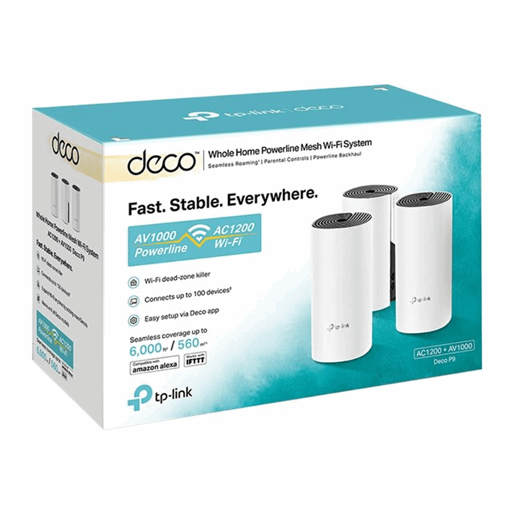 AC1200 Whole-Home Hybrid Mesh Wi-Fi System with Powerline Qualcomm CPU 867Mbps at 5GHz+300Mbps at 2.
