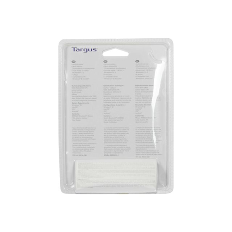 Targus Antimicrobial Mid-size Dual ModeWireless Optical Mouse