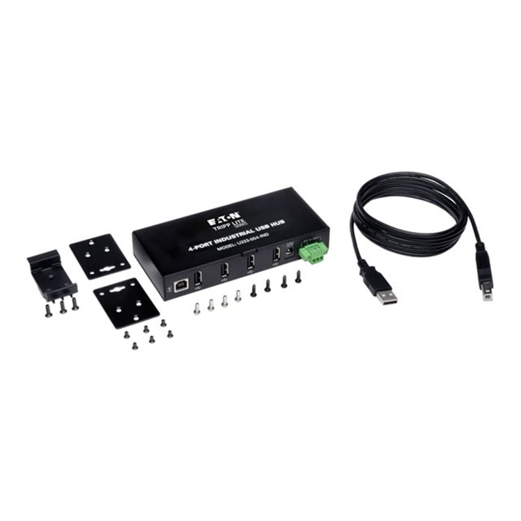 4-Port Industrial-Grade USB 2.0 Hub 15 kV ESD Immunity Metal Housing Mountable 4-Port Industrial-Grade USB 2.0 Hub 15 kV ESD Immunity Metal Housing Mountable