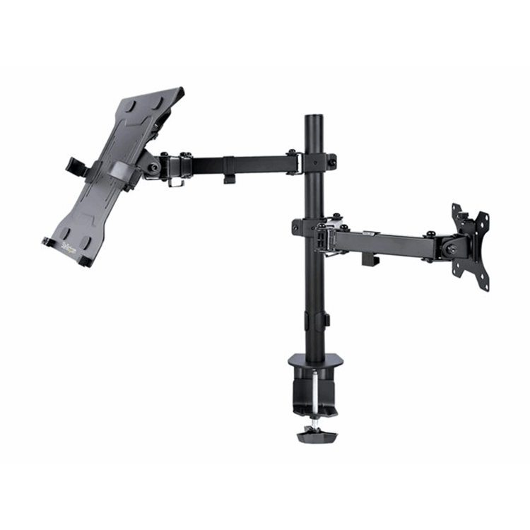 Monitor Arm with Laptop Tray Adjustable