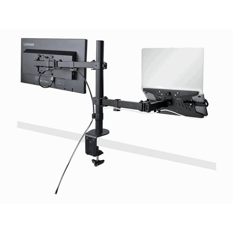 Monitor Arm with Laptop Tray Adjustable Monitor Arm with Laptop Tray Adjustable