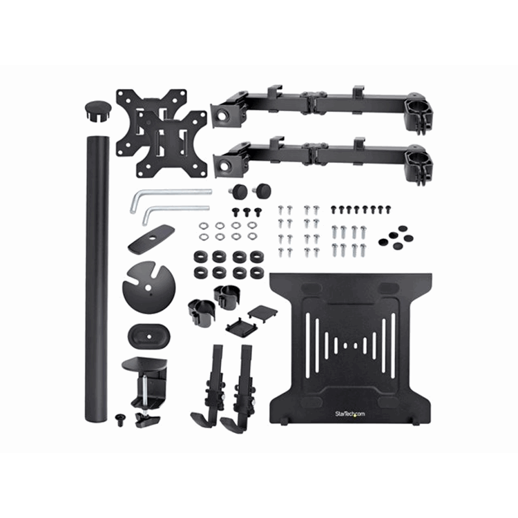 Monitor Arm with Laptop Tray Adjustable