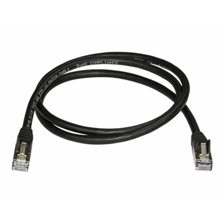 1m Black Cat6a Ethernet Cable - STP