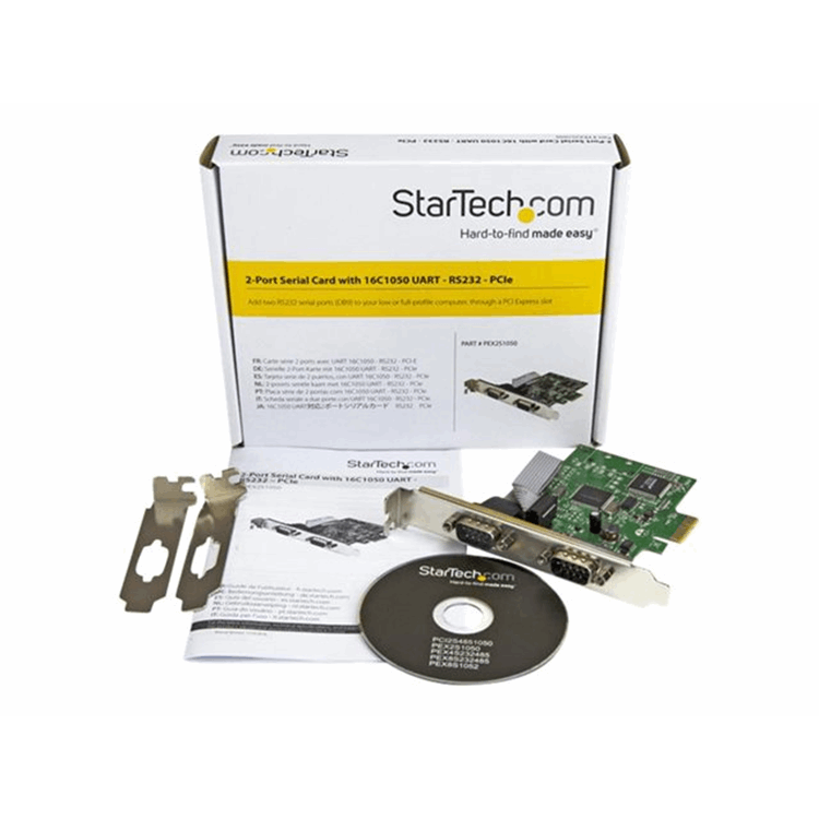 2-Port PCIe Serial Card w/ 16C1050 UART 2-Port PCIe Serial Card w/ 16C1050 UART