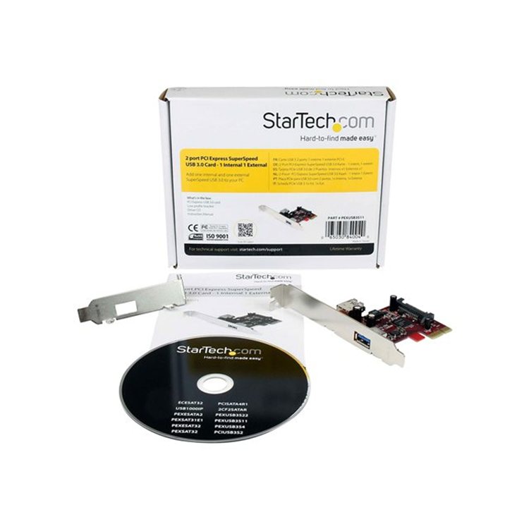 2 port PCIe USB 3 Card 1x Int 1x Ext 2 port PCIe USB 3 Card 1x Int 1x Ext
