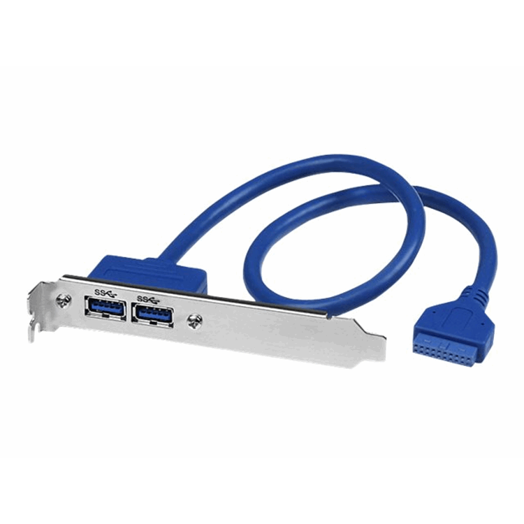 2 Port USB 3 A Female Slot Plate Adapter