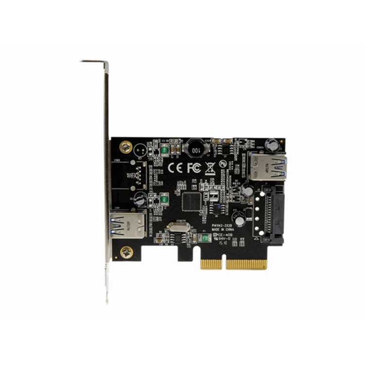 2 Port USB 3.1 10Gbps Card 1x Ext 1x Int