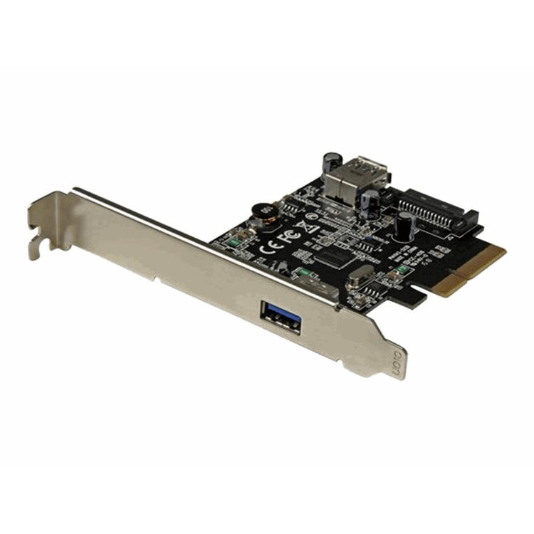 2 Port USB 3.1 10Gbps Card 1x Ext 1x Int