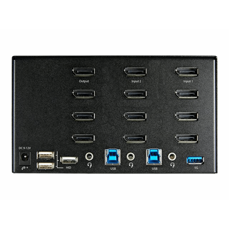 2-Pt Quad Monitor DisplayPort KVM Switch