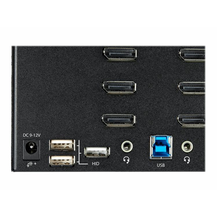 2-Pt Quad Monitor DisplayPort KVM Switch