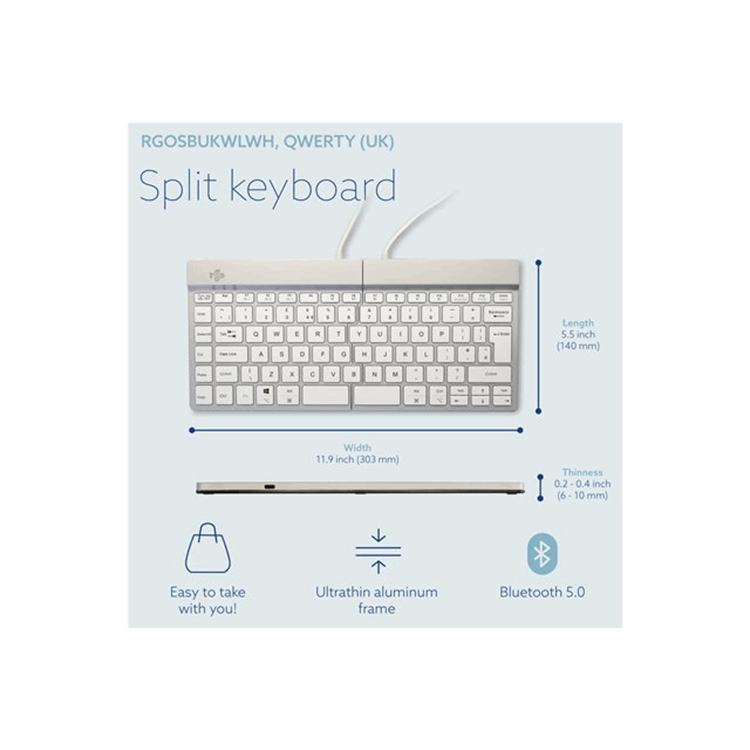 R-Go Split Break keyboard QWERTY (UK) R-Go Split Break keyboard QWERTY (UK)