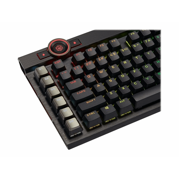 K100 RGB Optical-Mechanical Gaming Keyboard  Backlit RGB LED  CORSAIR OPX RAPIDFIRE  Black PBT Keyca