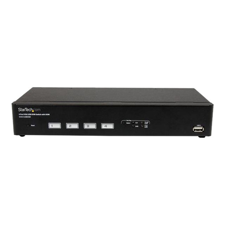 4 Port USB VGA KVM Switch with DDM Fast