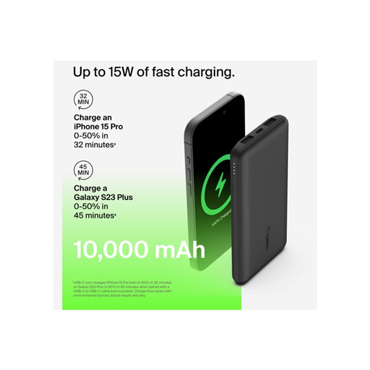 BELKIN 10K mAh Power Bank USB-C Black