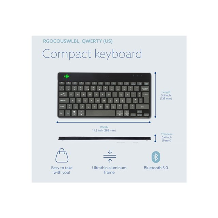 R-Go Compact Break keyboard QWERTY (UK)