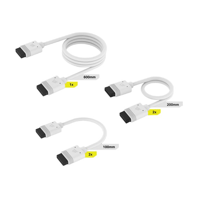 CORSAIR iCUE LINK Cable Kit with Straight connectors White CORSAIR iCUE LINK Cable Kit with Straight connectors White