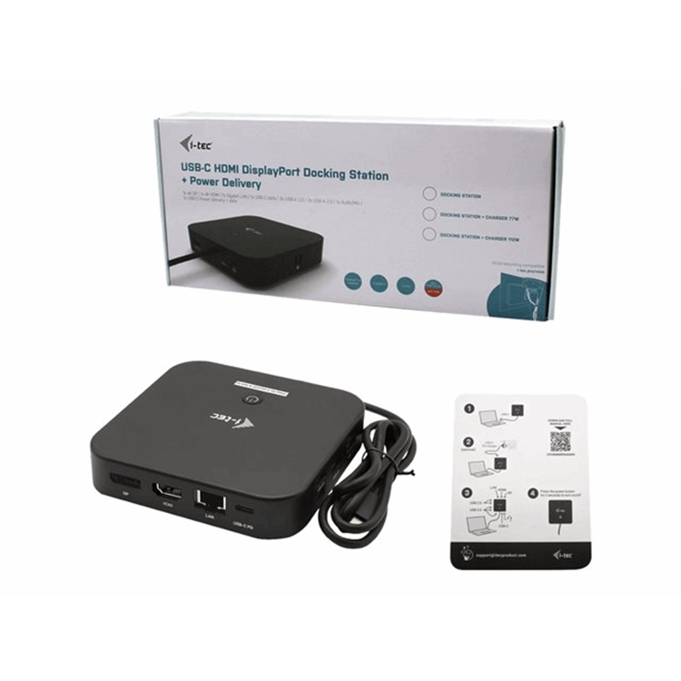 i-tec USB-C HDMI DP Dock PD100W USB-C 2x
