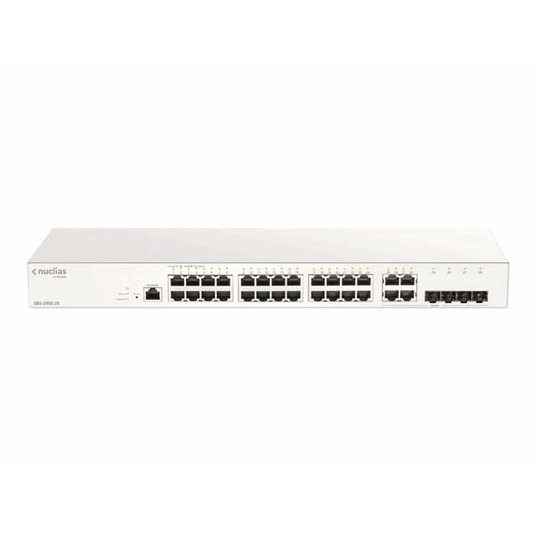 28-Port Gigabit Nuclias Smart Managed Switch including 4x 1G Combo Ports (With 1 Year License)