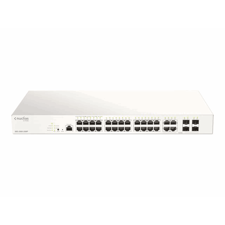 28-Port Gigabit PoE Nuclias Smart Managed Switch including 4x 1G Combo Ports 370W (With 1 Year Licen