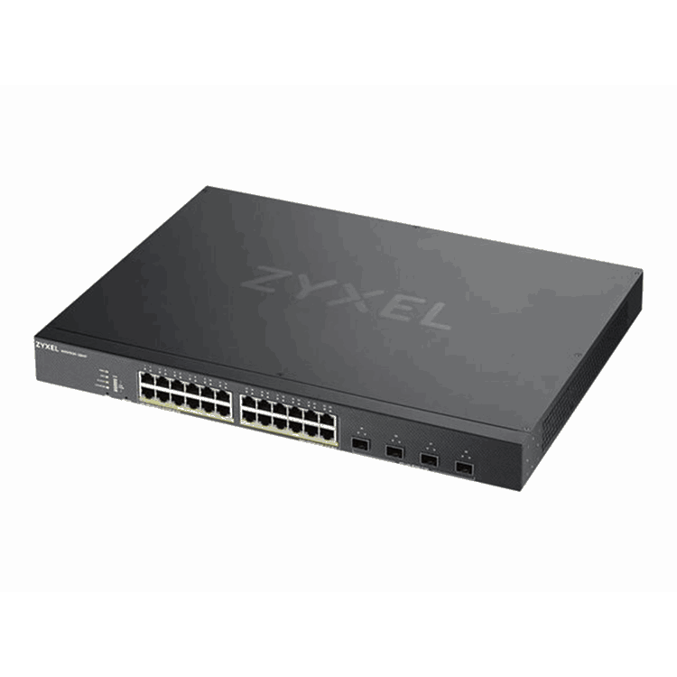 28 Port Smart Managed PoE+Switch 24x G