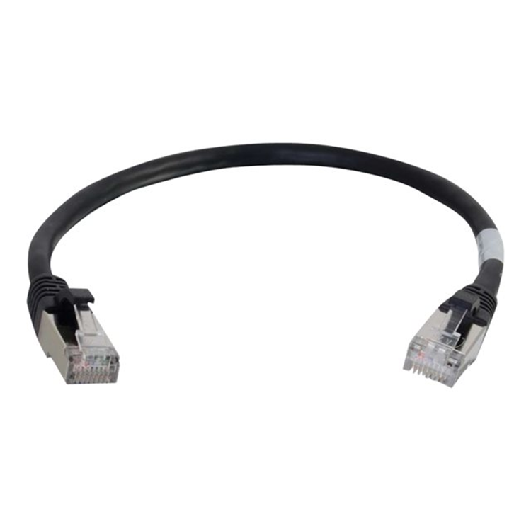 Cbl/0.3m CAT6A Shielded PatchCable Black