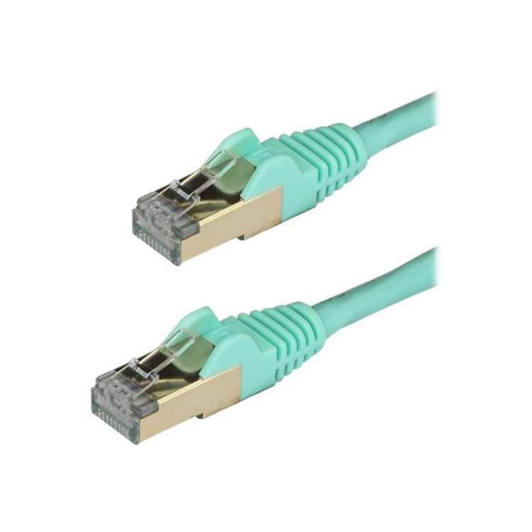 2m Aqua Cat6a Ethernet Cable - STP