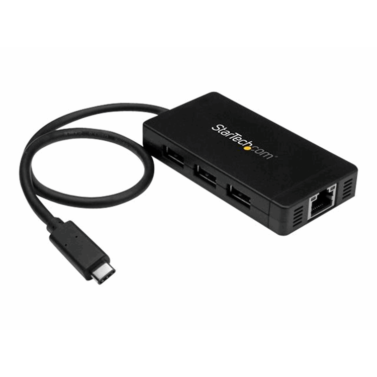 3 Port USB 3.0 Hub with USB-C and GbE