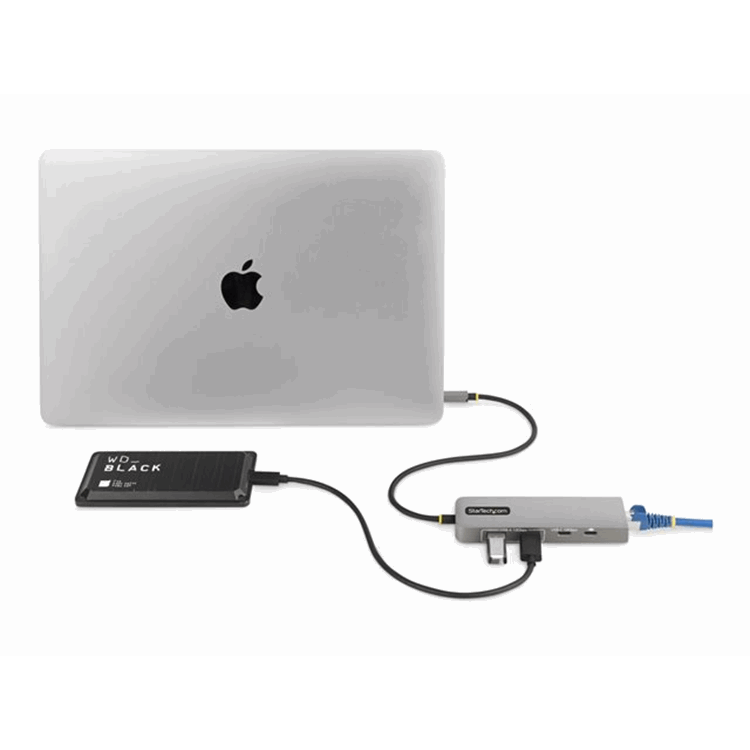 3-Port USB-C Hub 2.5GbE PD Passthrough
