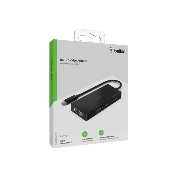 USB-C to VGA+Charge Adapter BLK 60W